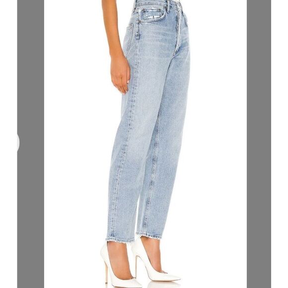 AGOLDE 90's Mid Rise Loose Fit Jeans in Snapshot Women’s Size 25 Button Fly - Picture 1 of 8